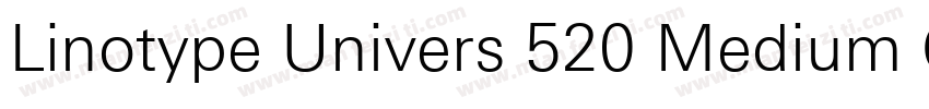 Linotype Univers 520 Medium Condens字体转换